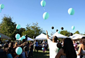 Photo by L&B Photography Participants release balloons in memory of loved ones during 2014’s Living Above The Influence event.