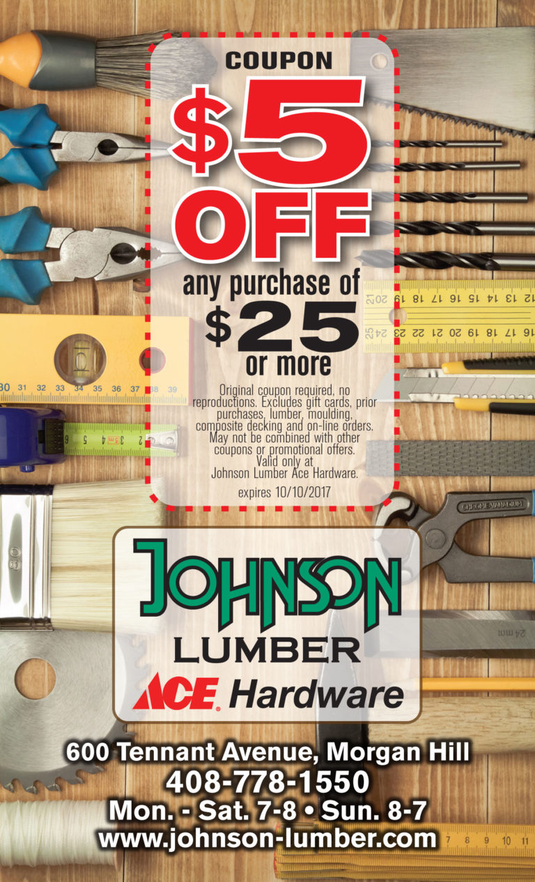 Johnson Lumber ACE Hardware — 5 off 25 or More Coupon Hill