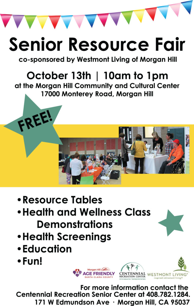 Senior Resources Fair - October 13 at Morgan Hill ...