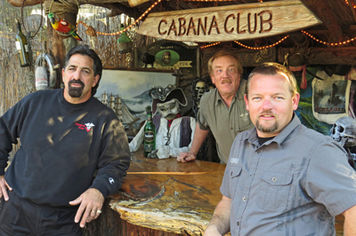 Photo by Marty Cheek Rich Firato, Michael Killingsworth and Trevor Rock in the Cabana Club. The three men who were instrumental in the creation of Morgan’s Cove enjoy the view.