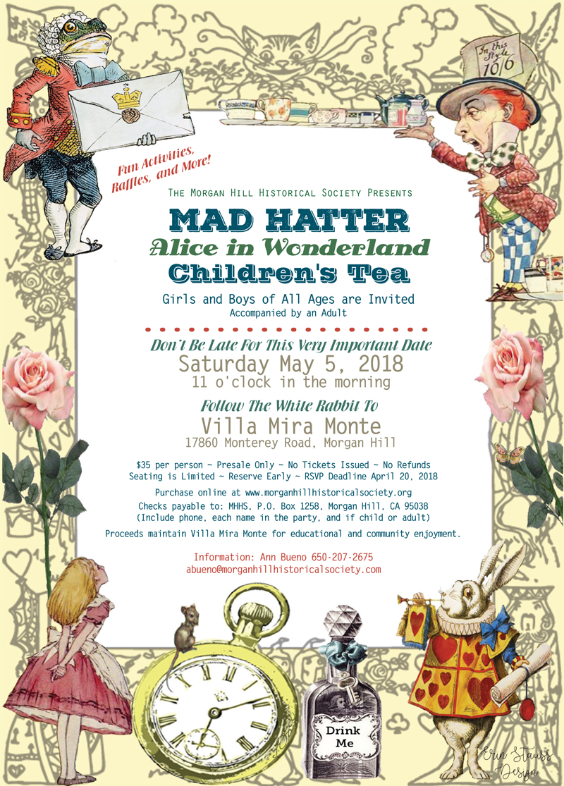 Mad Hatter Alice In Wonderland Children S Tea Party Morgan Hill Life